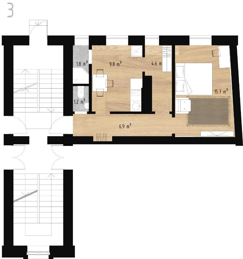 Appartamento Stories Writer'S Ap 40Sqm Renovated Free Parking Riga Esterno foto